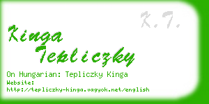 kinga tepliczky business card